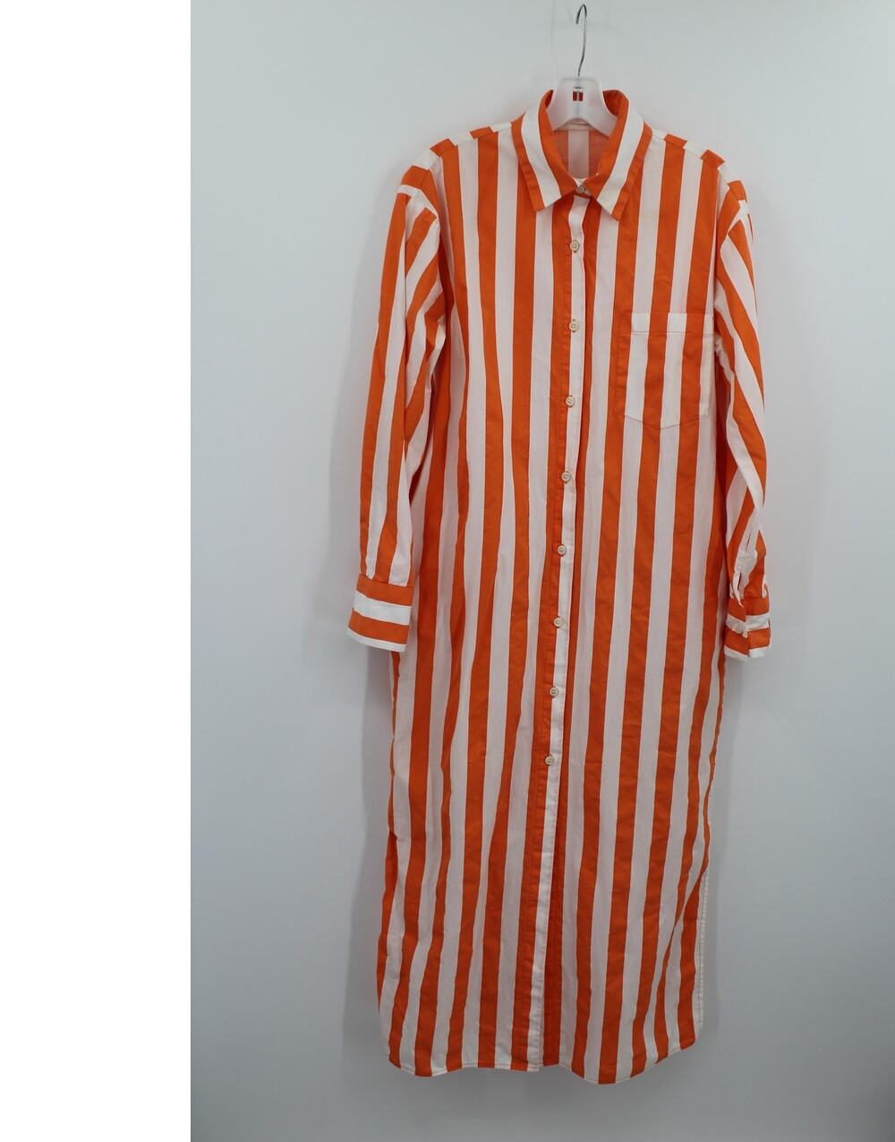 THE FRANKIE SHOP Cala Striped Cotton-poplin Midi Shirt Dress XS S